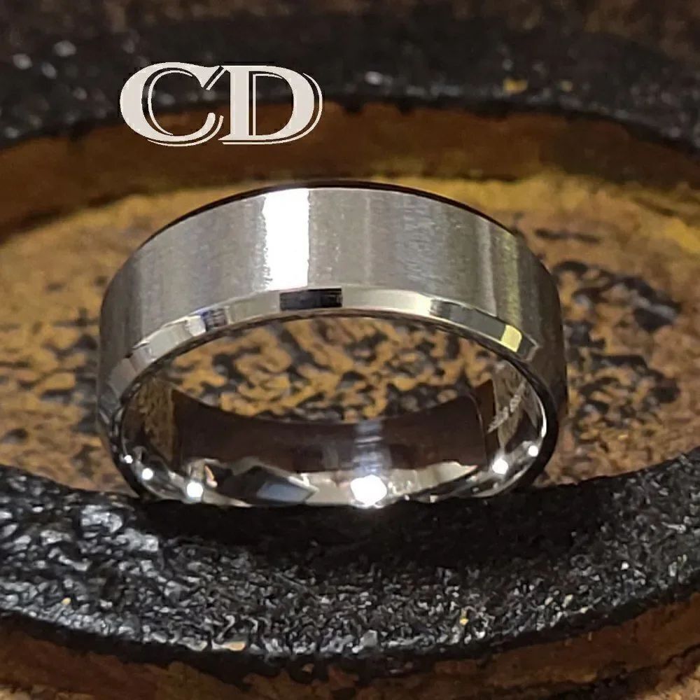 Women's Traditional Silver Promise Ring - Brushed Steel Promise Ring For Her